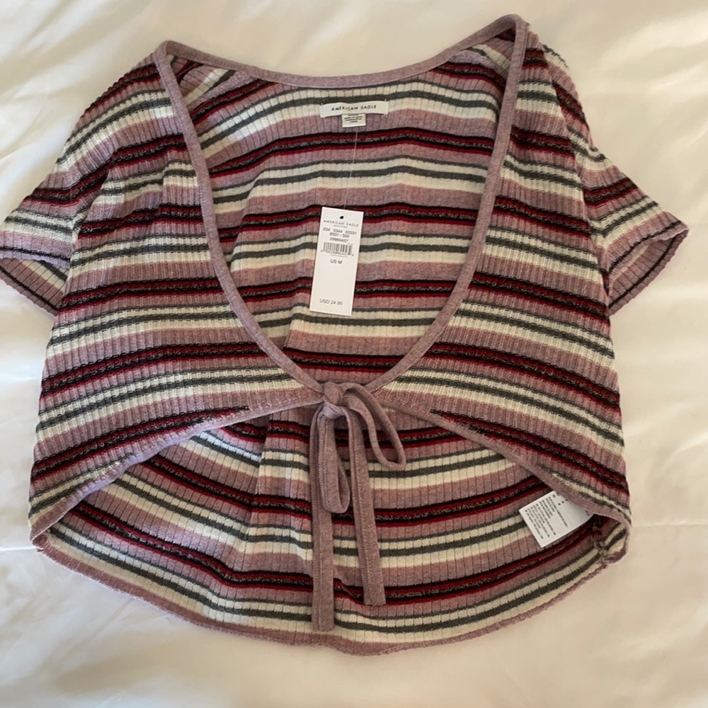 American Eagle Open Front Crop Top